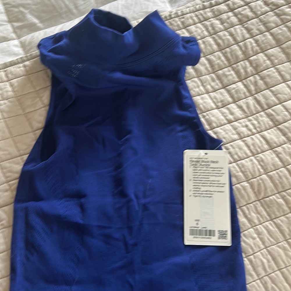 Brand new royal blue lulu mock tank size 6